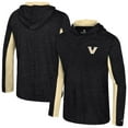 thumbnail image 1 of Men's Colosseum Black Vanderbilt Commodores Always Sunny Quarter-Zip Hoodie, 1 of 3