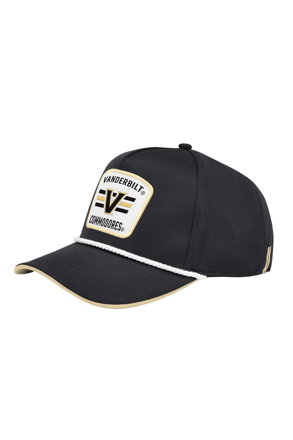 Men's Colosseum Black Vanderbilt Commodores Hits the Road Podium Adjustable Hat