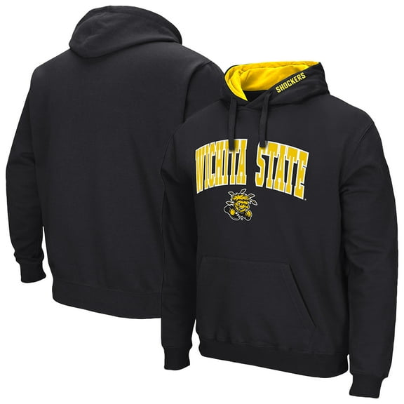 Men's Colosseum  Black Wichita State Shockers Arch & Logo Hoodie