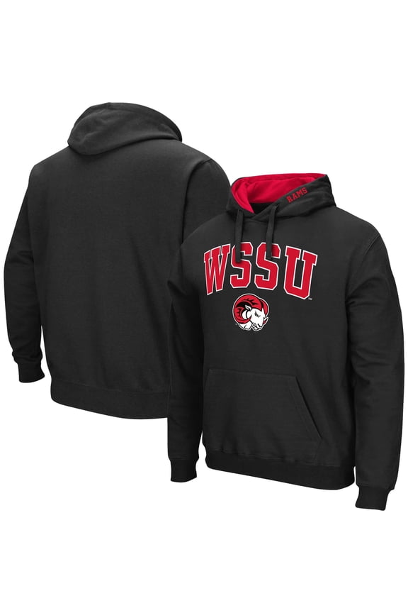 Men's Colosseum  Black Winston-Salem State Rams Arch & Logo Hoodie
