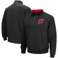 thumbnail image 1 of Men's Colosseum Black Wisconsin Badgers Big & Tall Tortugas Quarter-Zip Jacket, 1 of 3