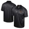 thumbnail image 1 of Men's Colosseum Black Wyoming Cowboys Honeycomb Raglan Polo, 1 of 3