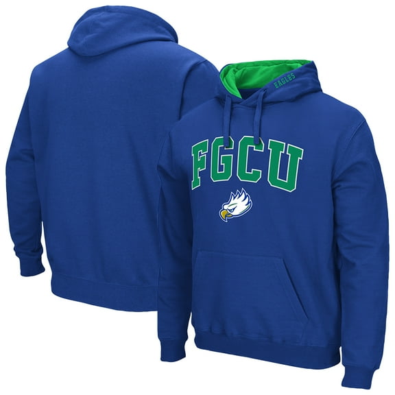 Men's Colosseum Blue Florida Gulf Coast Eagles Arch & Logo Hoodie