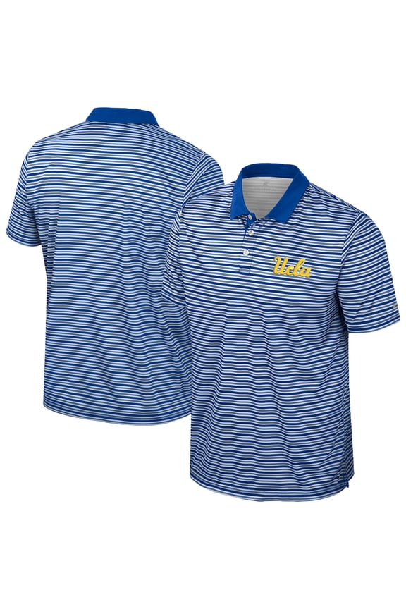 Men's Colosseum Blue UCLA Bruins Striped Polo