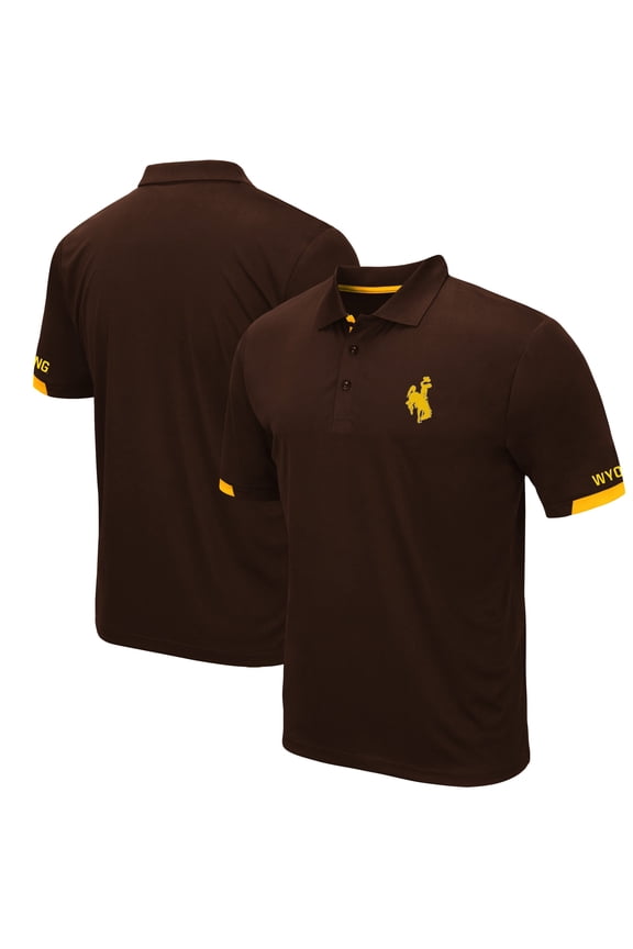 Men's Colosseum Brown Wyoming Cowboys Santry Lightweight Polo