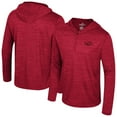 thumbnail image 1 of Men's Colosseum Cardinal Arkansas Razorbacks Always Sunny Lightweight Quarter-Zip Hoodie, 1 of 3