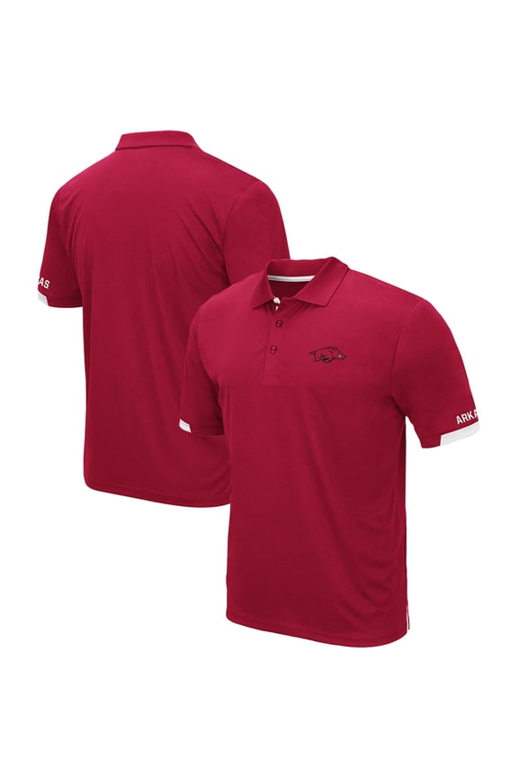 Men's Colosseum Cardinal Arkansas Razorbacks Big & Tall Santry Polo