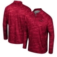 thumbnail image 1 of Men's Colosseum Cardinal Arkansas Razorbacks Carson Raglan Quarter-Zip Jacket, 1 of 3