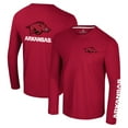 thumbnail image 1 of Men's Colosseum Cardinal Arkansas Razorbacks Logo Lockup 3-Hit Active Blend Long Sleeve T-Shirt, 1 of 3