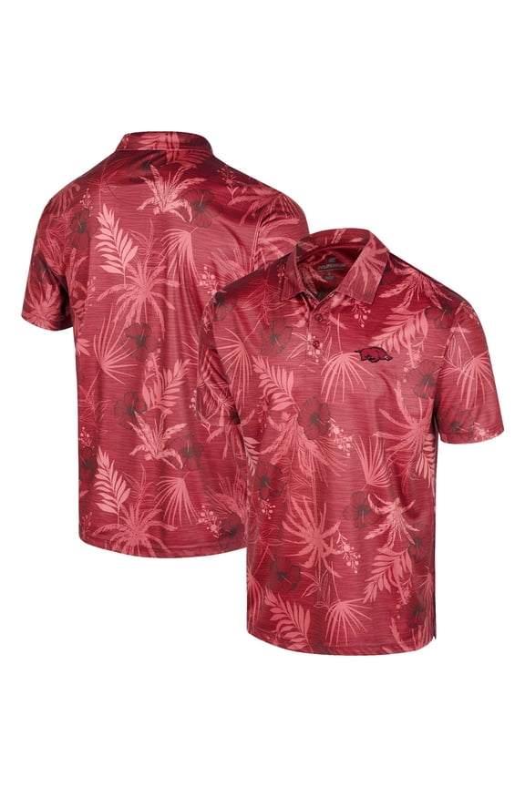 Men's Colosseum Cardinal Arkansas Razorbacks Palms Team Polo