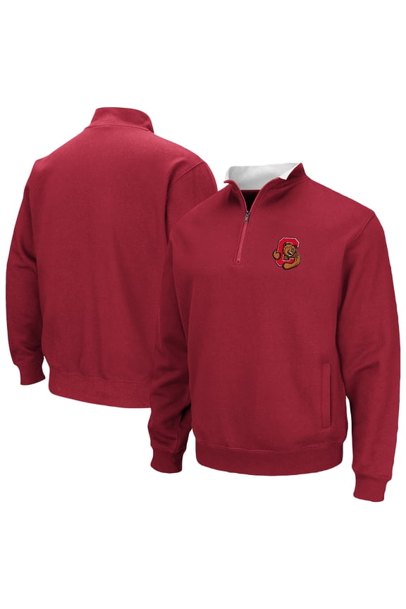 Men's Colosseum Cardinal Cornell Big Red Tortugas Quarter-Zip Pullover Sweatshirt