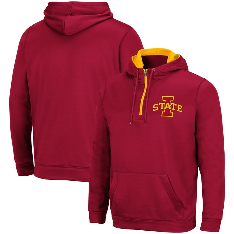 Men s Colosseum Cardinal Iowa State Cyclones Harbor Quarter Zip