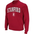 thumbnail image 1 of Men's Colosseum Cardinal Stanford Cardinal Arch & Logo Crew Neck Sweatshirt, 1 of 4