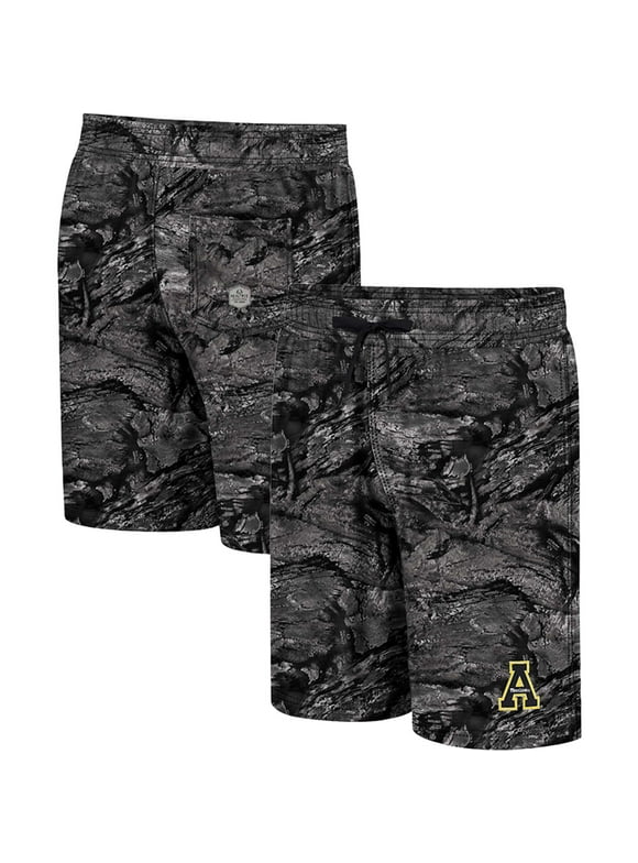 Men's Colosseum Charcoal Appalachian State Mountaineers Realtree Aspect Ohana Swim Shorts
