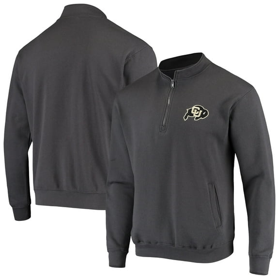 Men's Colosseum Charcoal Colorado Buffaloes Tortugas Logo Quarter-Zip Jacket