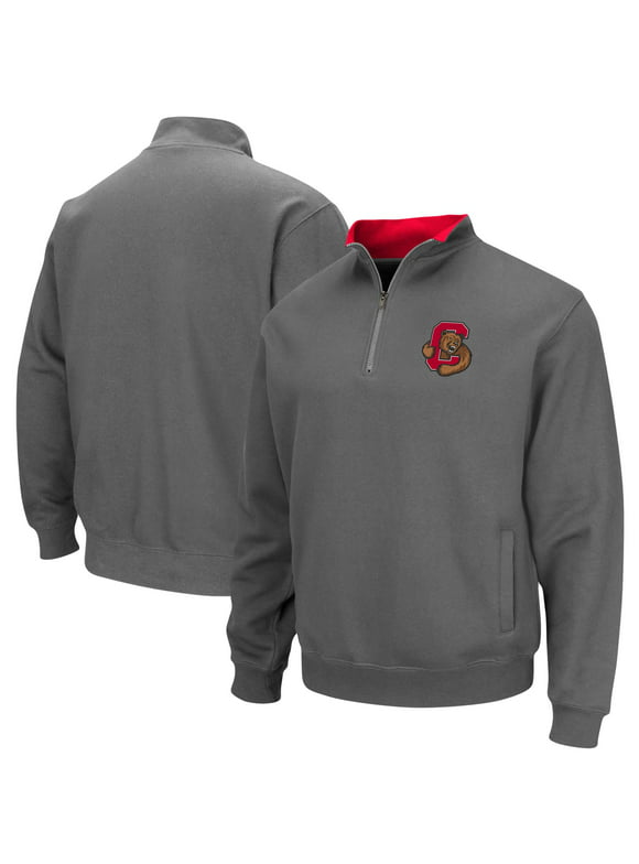 Men's Colosseum Charcoal Cornell Big Red Tortugas Logo Quarter-Zip Pullover Jacket