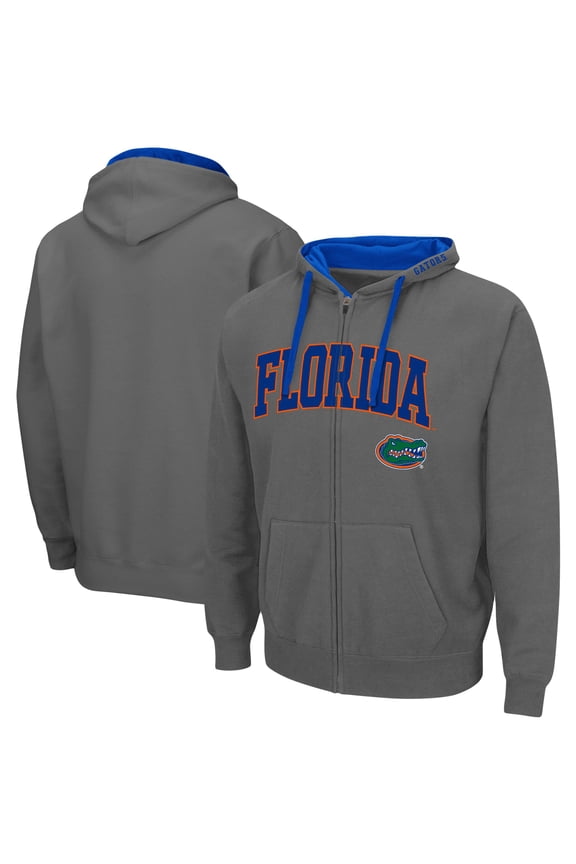 Men's Colosseum Charcoal Florida Gators Big & Tall Full-Zip Hoodie