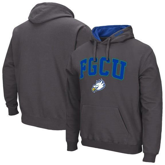 Men's Colosseum  Charcoal Florida Gulf Coast Eagles Arch & Logo Hoodie