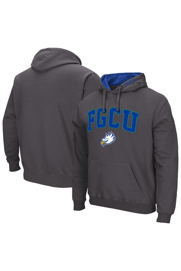 Men's Colosseum Charcoal Florida Gulf Coast Eagles Arch & Logo Hoodie
