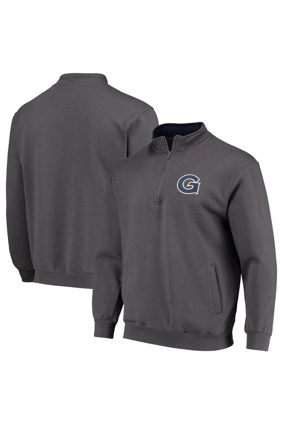 Men's Colosseum Charcoal Georgetown Hoyas Tortugas Logo Quarter-Zip Jacket