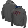 thumbnail image 1 of Men's Colosseum Charcoal Illinois Fighting Illini Arch & Logo 3.0 Pullover Hoodie, 1 of 3
