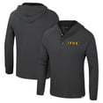 thumbnail image 1 of Men's Colosseum  Charcoal Iowa Hawkeyes Dujour Ralgan Long Sleeve Henley Hoodie T-Shirt, 1 of 3