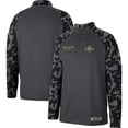thumbnail image 1 of Men's Colosseum Charcoal Iowa State Cyclones OHT Military Appreciation Long Range Raglan Quarter-Zip Jacket, 1 of 4