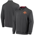thumbnail image 1 of Men's Colosseum Charcoal Iowa State Cyclones Tortugas Logo Quarter-Zip Jacket, 1 of 4