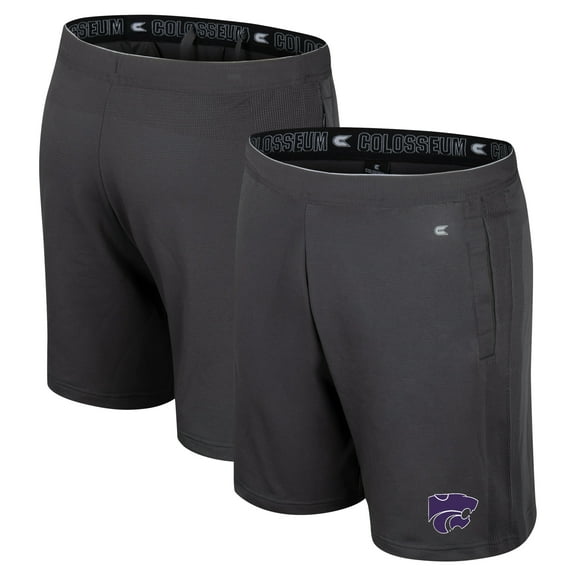 Men's Colosseum Charcoal Kansas State Wildcats Forget Shorts