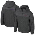 thumbnail image 1 of Men's Colosseum Charcoal LSU Tigers Nightman Full-Zip Hoodie Puffer Jacket, 1 of 3