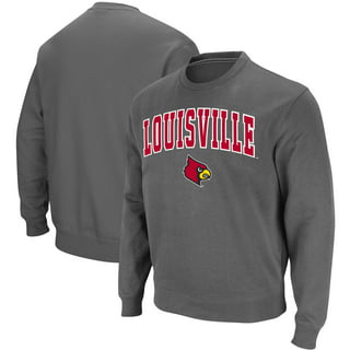 Youth White Louisville Cardinals Bold Type Pullover Sweatshirt