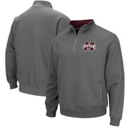 COLOSSEUM ATHLETICS Men's Colosseum Charcoal Mississippi State Bulldogs Tortugas Logo Quarter-Zip Jacket