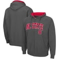 thumbnail image 1 of Men's Colosseum Charcoal NC State Wolfpack Arch & Logo 3.0 Full-Zip Hoodie, 1 of 3