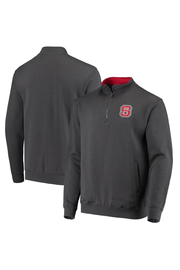 Men's Colosseum Charcoal NC State Wolfpack Tortugas Logo Quarter-Zip Jacket