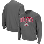 COLOSSEUM ATHLETICS Men's Colosseum Charcoal Ohio State Buckeyes Team Arch & Logo Tackle Twill Pullover Sweatshirt