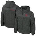 thumbnail image 1 of Men's Colosseum Charcoal Oklahoma Sooners Nightman Full-Zip Hoodie Puffer Jacket, 1 of 3