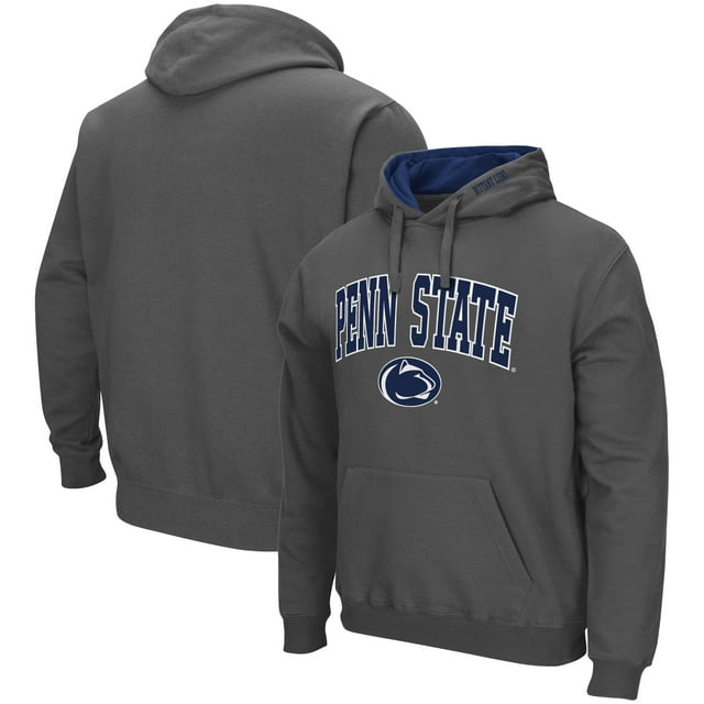 Men's Colosseum Charcoal Penn State Nittany Lions Arch & Logo 3.0 Pullover Hoodie