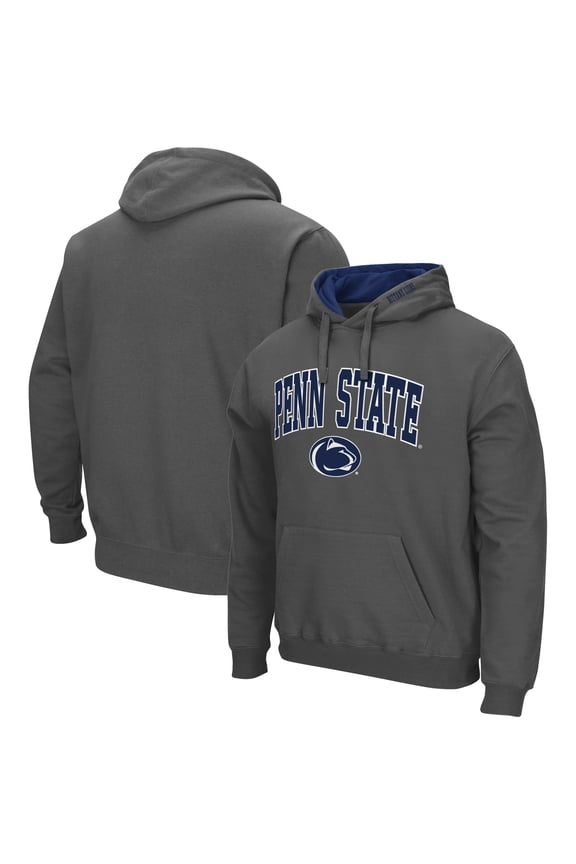 Men's Colosseum Charcoal Penn State Nittany Lions Arch & Logo 3.0 Pullover Hoodie
