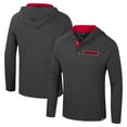 thumbnail image 1 of Men's Colosseum  Charcoal Rutgers Scarlet Knights Dujour Ralgan Long Sleeve Henley Hoodie T-Shirt, 1 of 3
