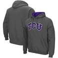 thumbnail image 1 of Men's Colosseum Charcoal TCU Horned Frogs Arch & Logo 3.0 Pullover Hoodie, 1 of 3