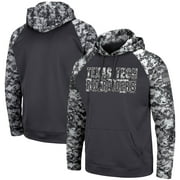 Men's Colosseum Charcoal Texas Tech Red Raiders OHT Military Appreciation Digital Camo Pullover Hoodie