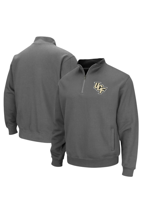 Men's Colosseum Charcoal UCF Knights Tortugas Logo Quarter-Zip Pullover Jacket