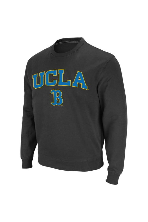 Men's Colosseum Charcoal UCLA Bruins Arch & Logo Crew Neck Sweatshirt