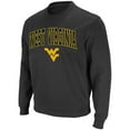 thumbnail image 1 of Men's Colosseum Charcoal West Virginia Mountaineers Arch & Logo Crew Neck Sweatshirt, 1 of 4