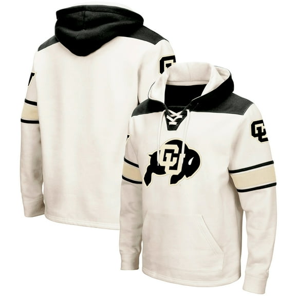 Men's Colosseum Cream Colorado Buffaloes 2.0 Lace-Up Pullover Hoodie
