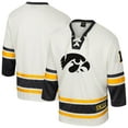 thumbnail image 1 of Men's Colosseum Cream Iowa Hawkeyes Puck Proud Fashion Hockey Jersey, 1 of 3
