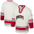 thumbnail image 1 of Men's Colosseum Cream Ohio State Buckeyes Puck Proud Fashion Hockey Jersey, 1 of 3