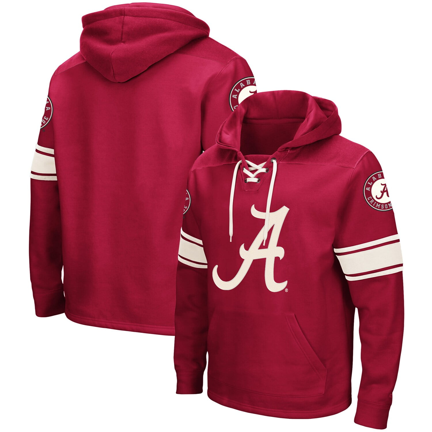 Men's Colosseum Crimson Alabama Crimson Tide 2.0 Lace-Up Hoodie -  Walmart.com
