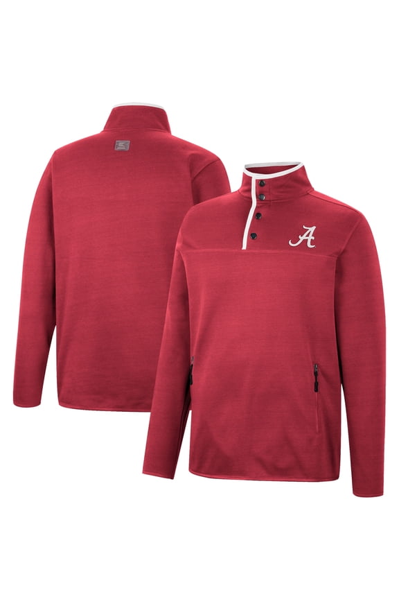 Men's Colosseum Crimson Alabama Crimson Tide Rebound Quarter-Snap Jacket