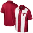 thumbnail image 1 of Men's Colosseum Crimson Indiana Hoosiers Strike Bowling Button-Up Shirt, 1 of 3
